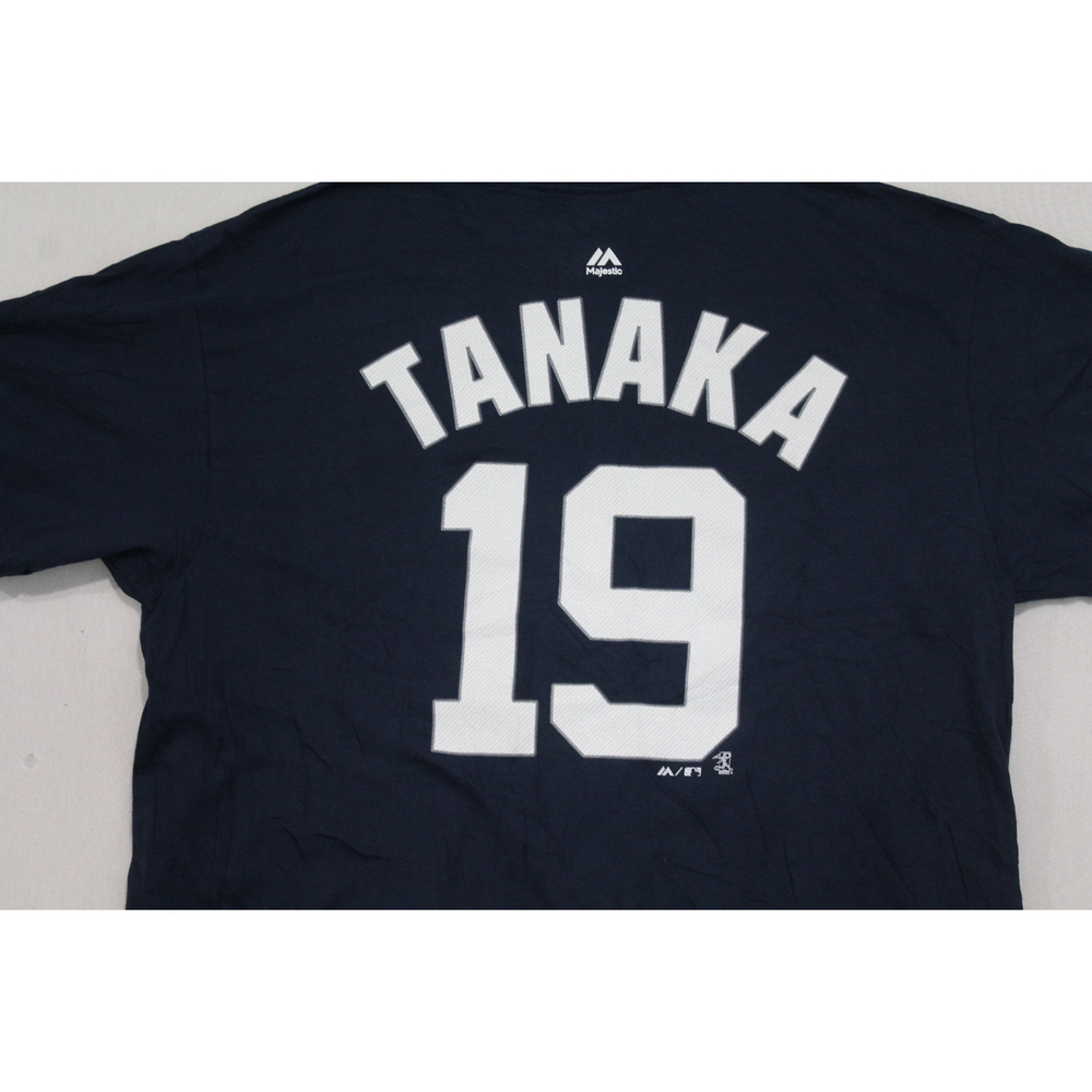 New York Yankees Men Blue Tee Shirt Tanaka 19 Majestic Size XL - Picture 8 of 10